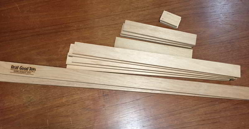 Wood pieces for the base/frame of the dollhouse