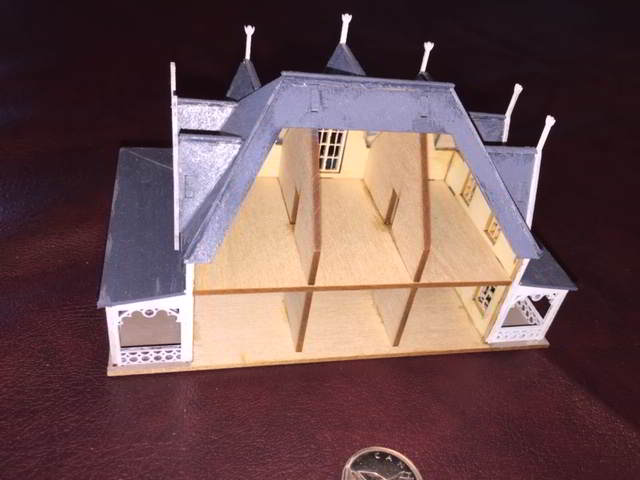 back of the 1 to 144 scale dollhouse