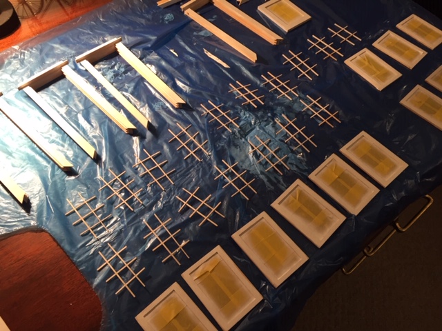 all the bits and pieces for the dollhouse windows